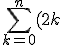 \Bigsum_{k=0}^{n}(2k)^2